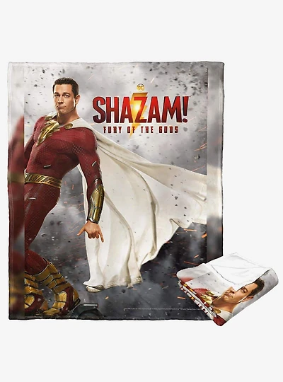 DC Comics Shazam Fury Of The Gods Poster Silk Touch Throw Blanket