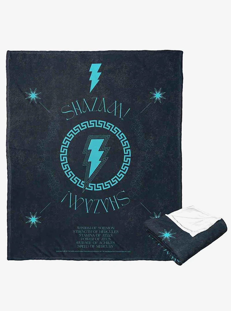 DC Comics Shazam Green Glow Silk Touch Throw Blanket