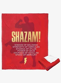 DC Comics Shazam List Of Powers Silk Touch Throw Blanket