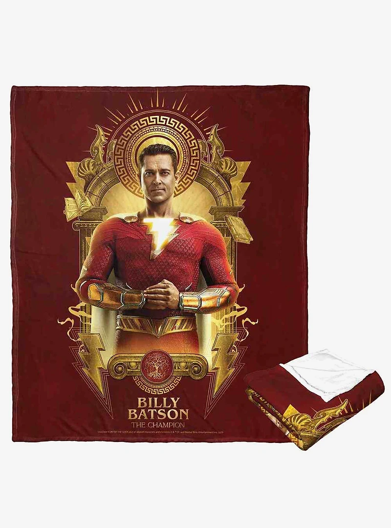 DC Comics Shazam Billy Batson Silk Touch Throw Blanket