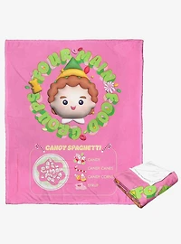 Elf Four Food Groups Pink Silk Touch Throw Blanket