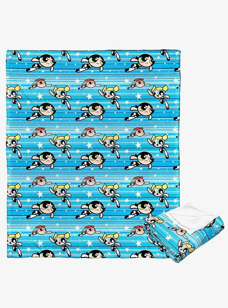 Powerpuff Girls Flying Fast Silk Touch Throw Blanket