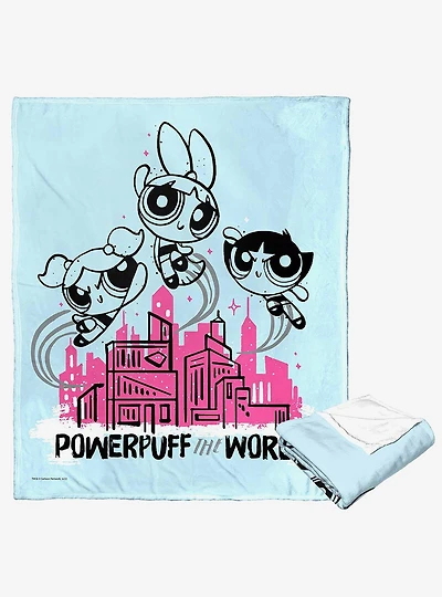 Powerpuff Girls Saving The World Silk Touch Throw Blanket