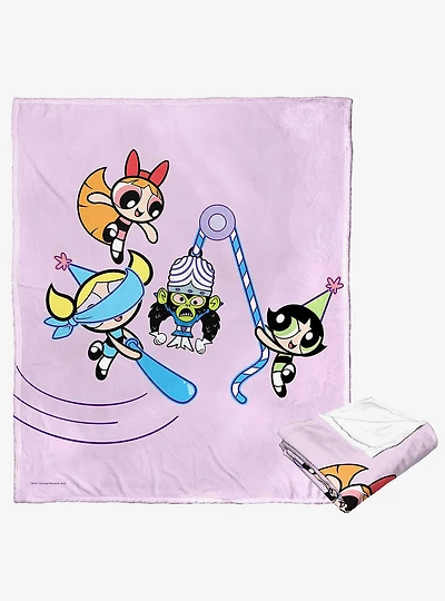 Powerpuff Girls Birthday Bash The Baddie Silk Touch Throw Blanket
