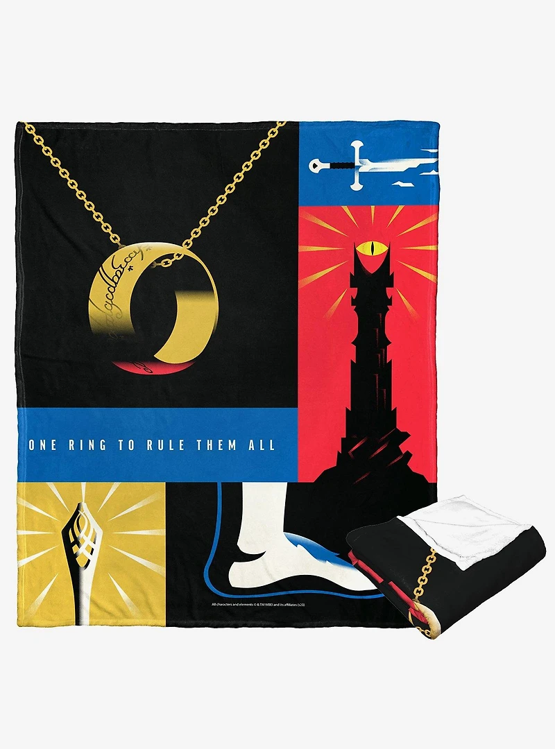 Lord of The Rings Rule Them All Silk Touch Throw Blanket