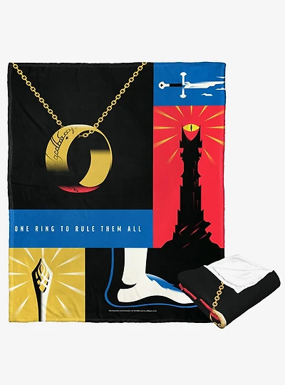 Lord of The Rings Rule Them All Silk Touch Throw Blanket