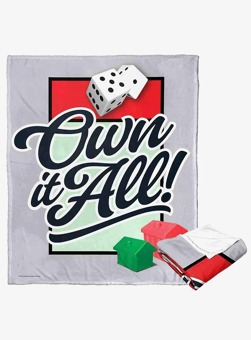 Monopoly Own It All Silk Touch Throw Blanket