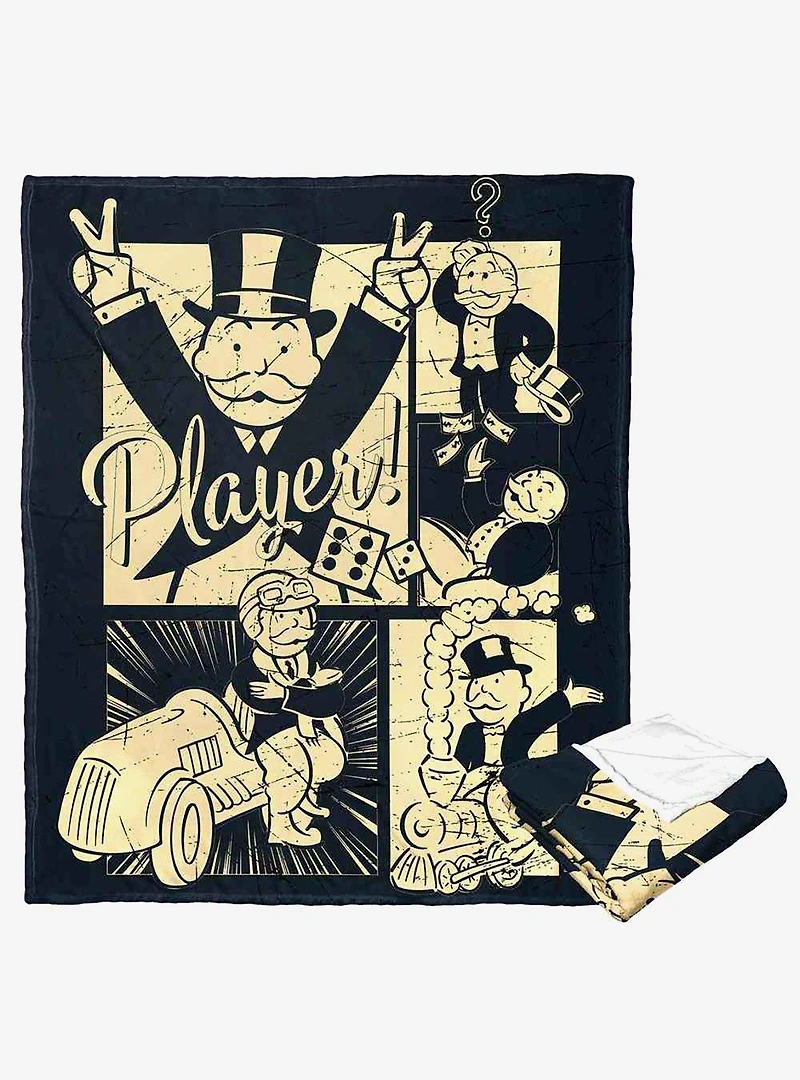 Monopoly Player Silk Touch Throw Blanket