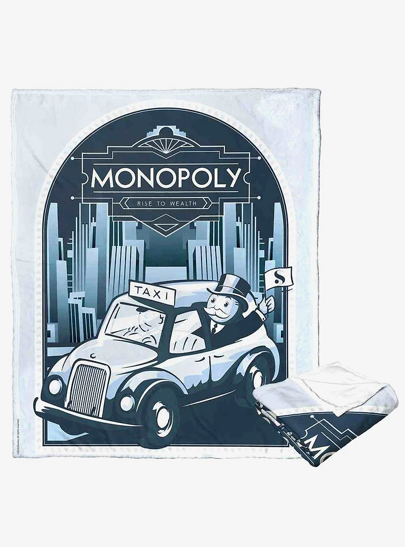 Monopoly Rise To Wealth Silk Touch Throw Blanket