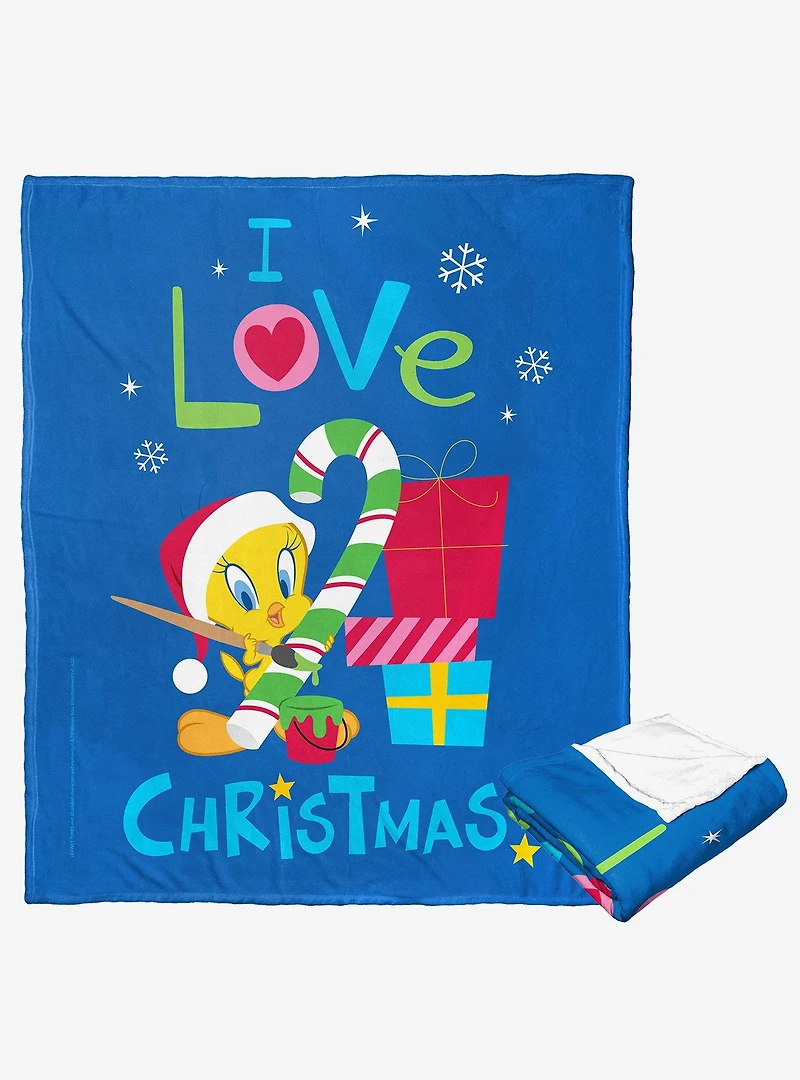 Looney Tunes I Love Christmas Silk Touch Throw Blanket