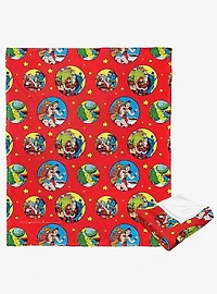 Justice League Heroic Holiday Helpers Silk Touch Throw Blanket