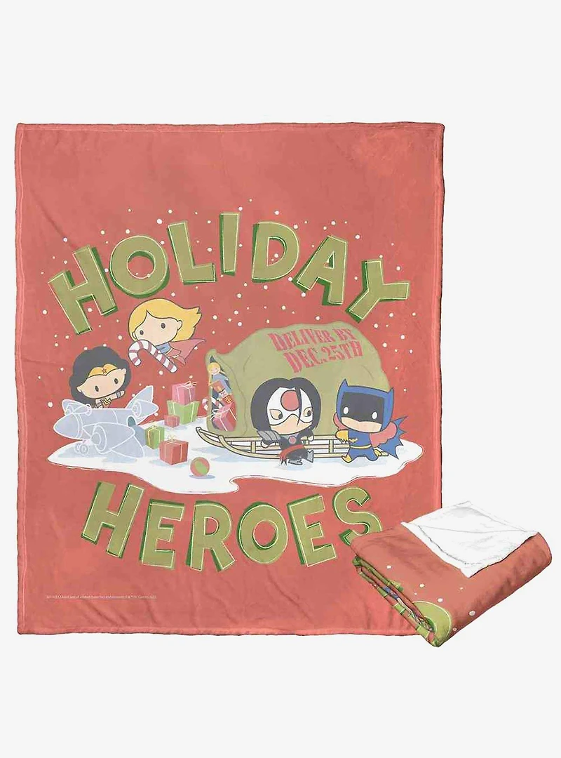 Justice League Loading Up Gifts Silk Touch Throw Blanket