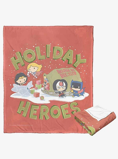 Justice League Loading Up Gifts Silk Touch Throw Blanket