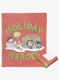 Justice League Loading Up Gifts Silk Touch Throw Blanket