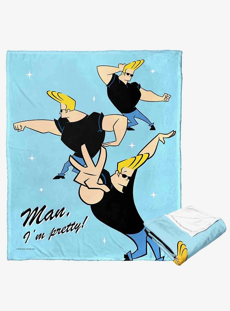 Johnny Bravo Smooth Moves Silk Touch Throw Blanket