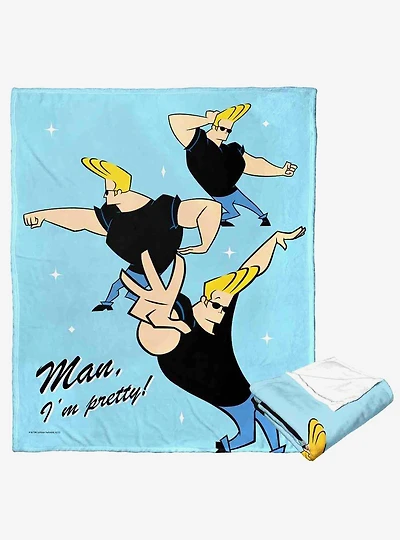 Johnny Bravo Smooth Moves Silk Touch Throw Blanket