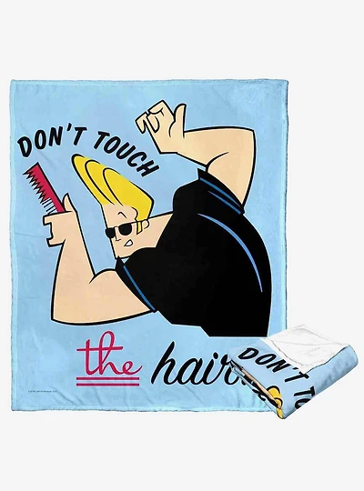 Johnny Bravo Don'T Touch The Hair Silk Touch Throw Blanket