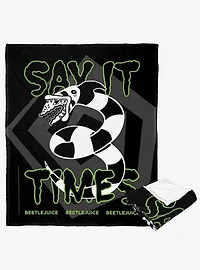 Beetlejuice Say It Three Times Silk Touch Throw Blanket
