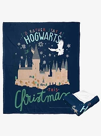 Harry Potter Rather Stay At Hogwarts Silk Touch Throw Blanket