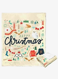 Harry Potter Everything Happy This Chirstmas Silk Touch Throw Blanket