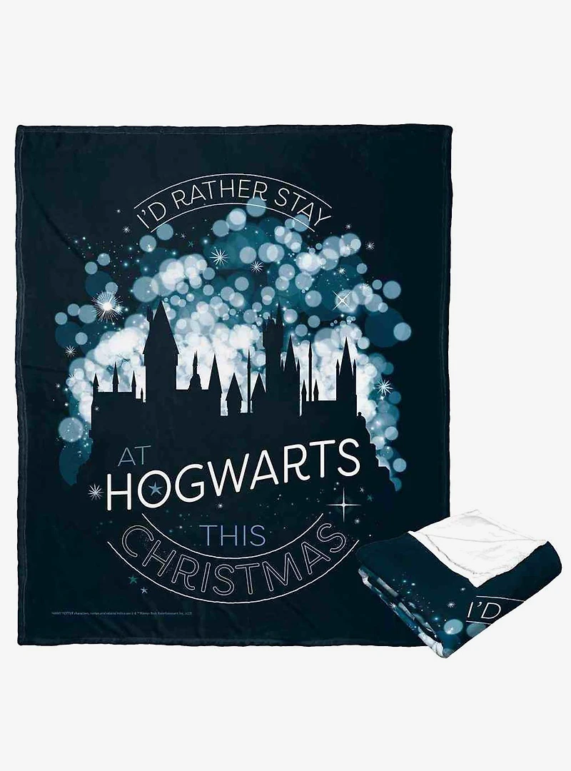Harry Potter Hogwarts This Christmas Silk Touch Throw Blanket