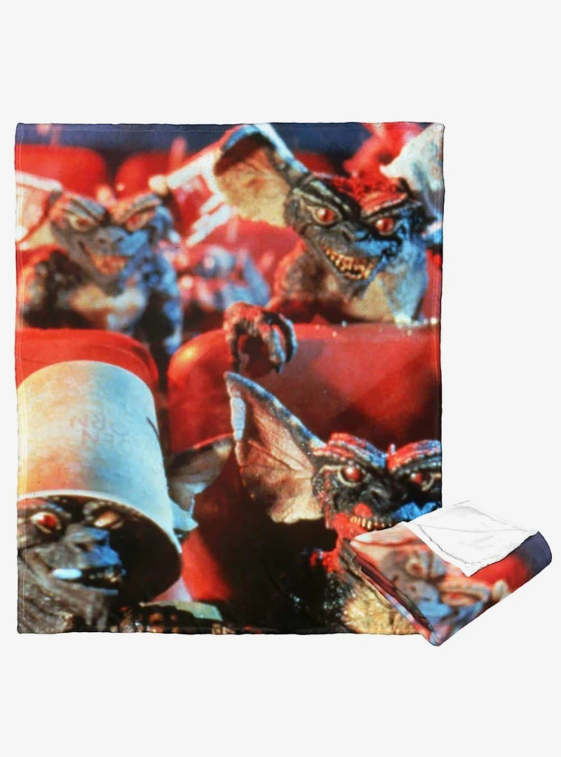 Gremlins Rowdy Movie Goers Silk Touch Throw Blanket