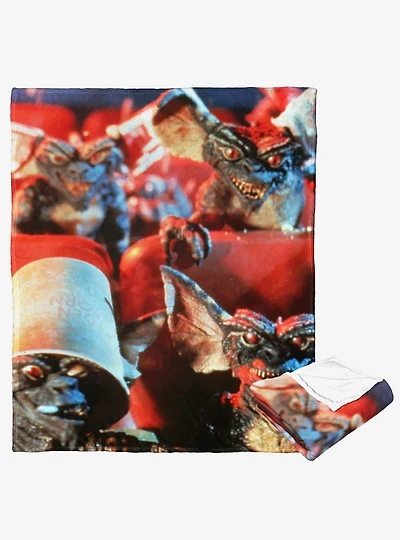 Gremlins Rowdy Movie Goers Silk Touch Throw Blanket
