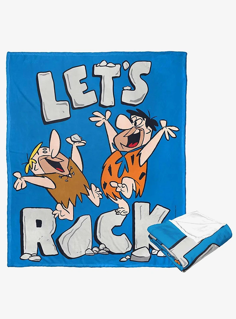 The Flintstones Lets Rock Silk Touch Throw Blanket