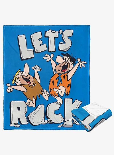 The Flintstones Lets Rock Silk Touch Throw Blanket