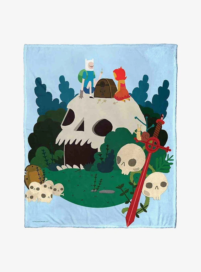 Adventure Time Treasure Awaits Silk Touch Throw Blanket