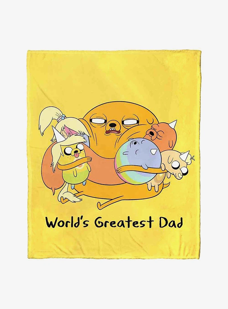 Adventure Time Worlds Greatest Dad Silk Touch Throw Blanket