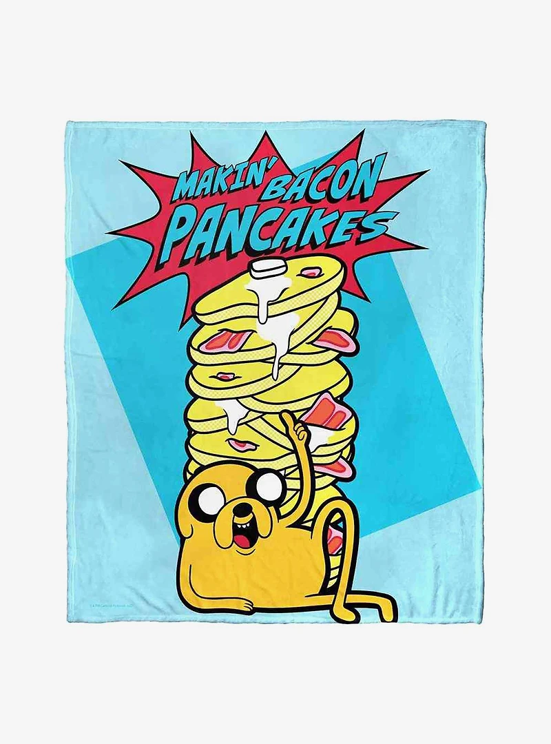 Adventure Time Makin Bacon Pancakes Silk Touch Throw Blanket