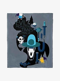 Adventure Time Monsters Traps And Magic Silk Touch Throw Blanket