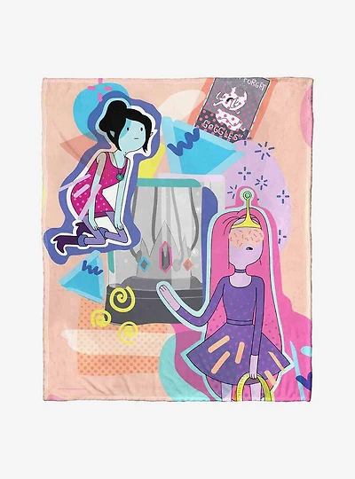 Adventure Time Crown Trouble Silk Touch Throw Blanket