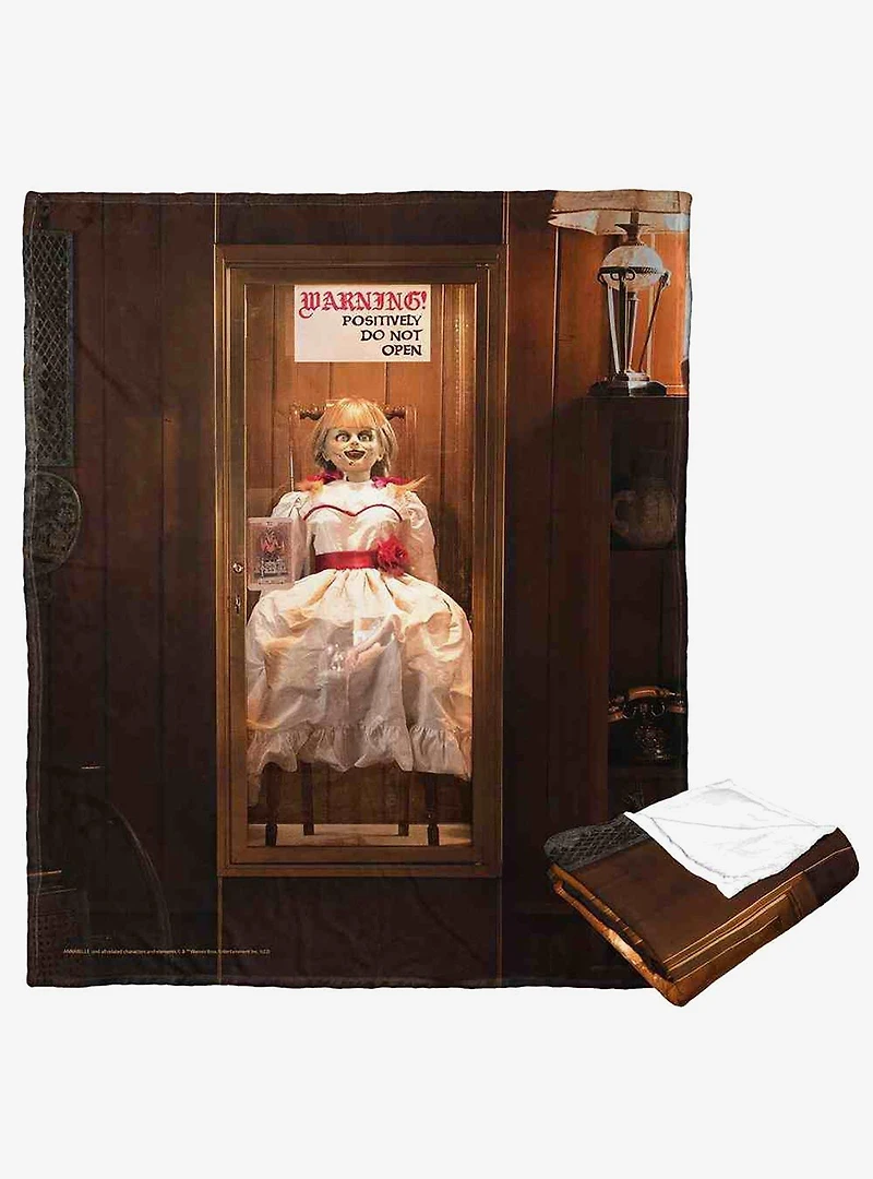 Annabelle Positively Do Not Open Silk Touch Throw Blanket