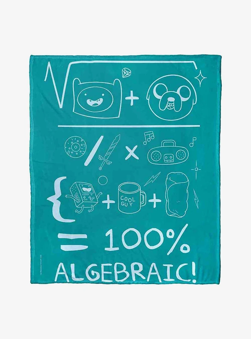 Adventure Time Algebraic Silk Touch Throw Blanket