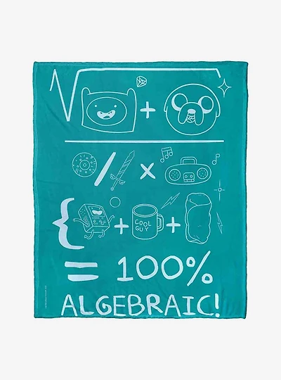 Adventure Time Algebraic Silk Touch Throw Blanket