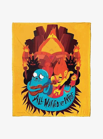 Adventure Time All Warmed Up Inside Silk Touch Throw Blanket
