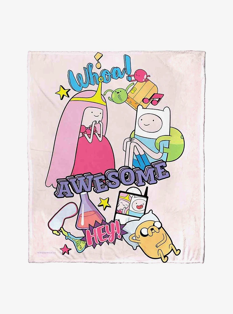 Adventure Time Awesome Together Silk Touch Throw Blanket