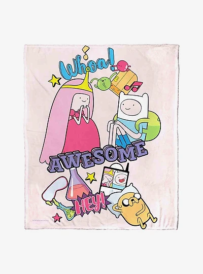 Adventure Time Awesome Together Silk Touch Throw Blanket
