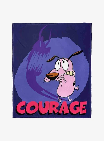 Courage The Cowardly Dog Face Your Fears Silk Touch Throw Blanket