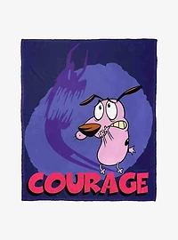 Courage The Cowardly Dog Face Your Fears Silk Touch Throw Blanket