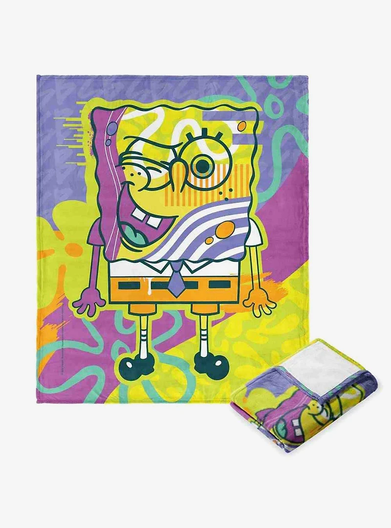 SpongeBob SquarePants Cool Bob Painting Silk Touch Throw Blanket