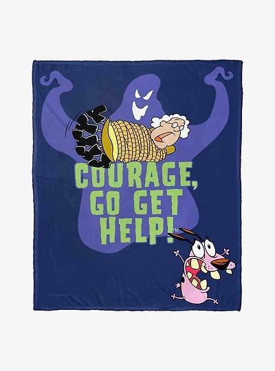 Courage The Cowardly Dog Go Get Help Silk Touch Throw Blanket