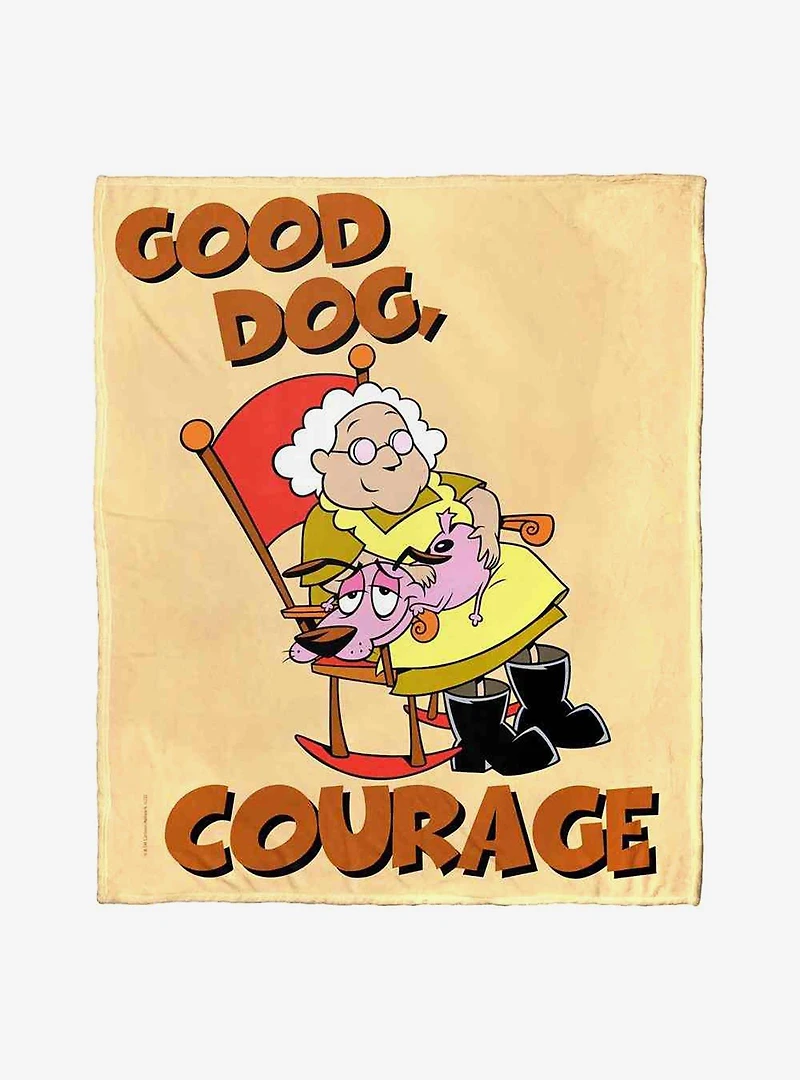 Courage The Cowardly Dog Good Dog Courage Silk Touch Throw Blanket