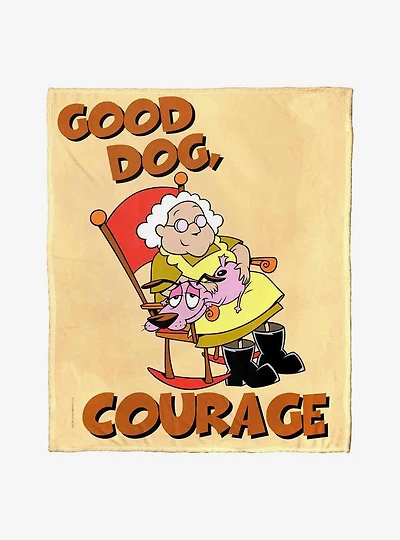 Courage The Cowardly Dog Good Dog Courage Silk Touch Throw Blanket