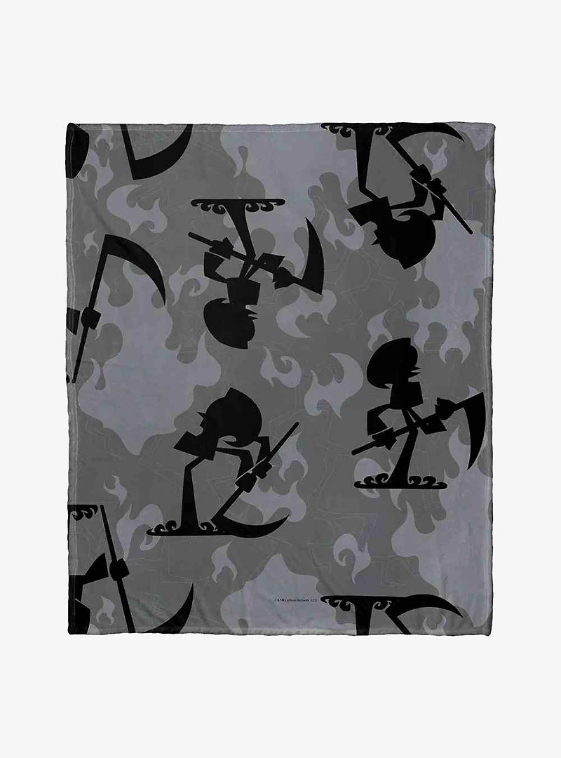 Billy And Mandy Death Arrives Silk Touch Throw Blanket