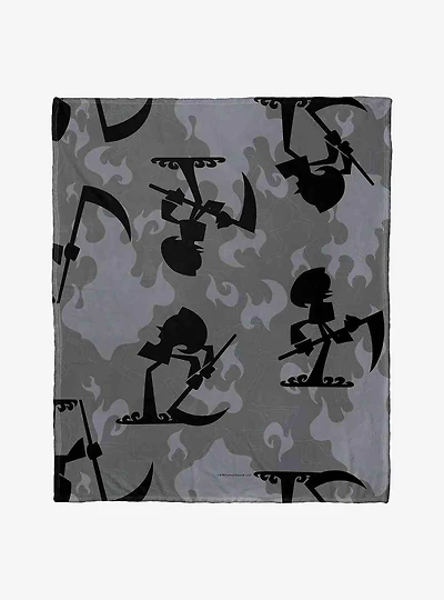 Billy And Mandy Death Arrives Silk Touch Throw Blanket