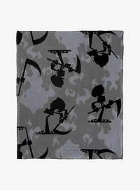 Billy And Mandy Death Arrives Silk Touch Throw Blanket