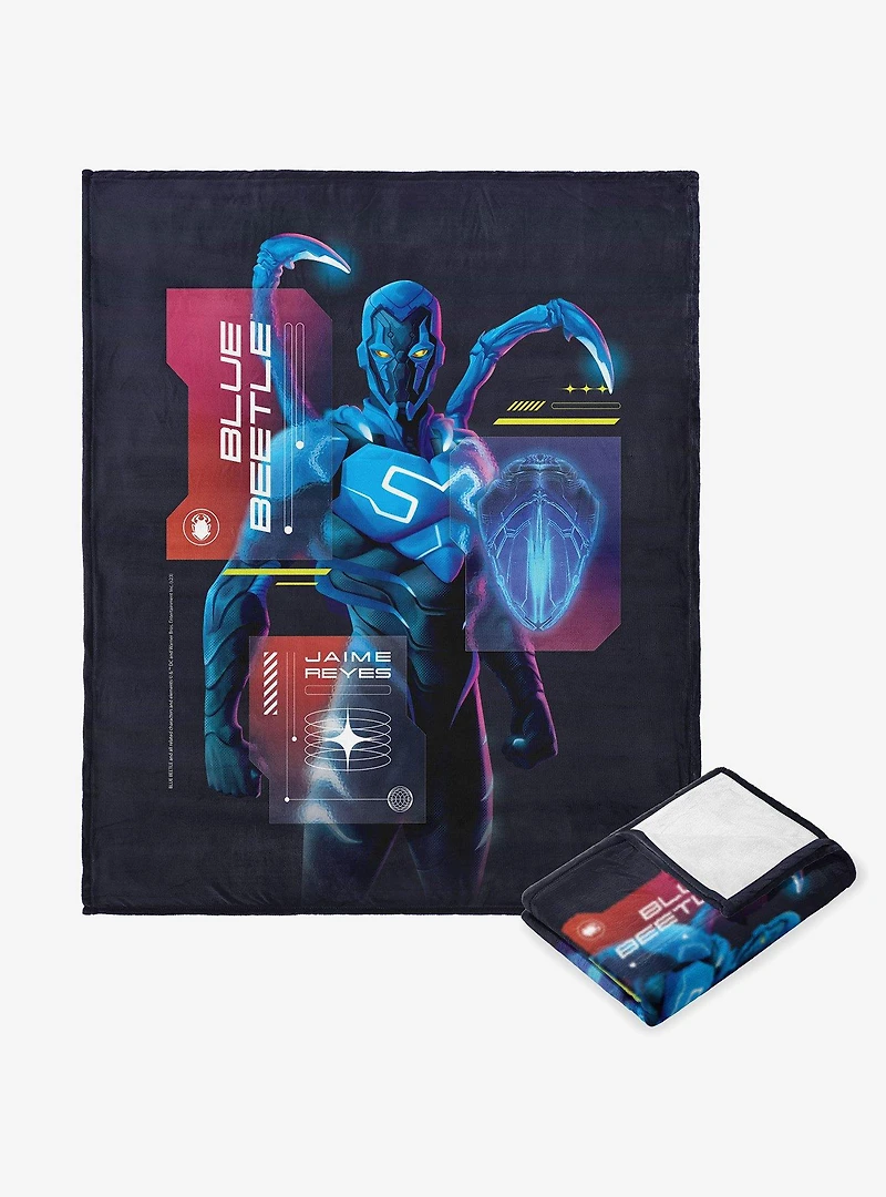 DC Comics Blue Beetle Exoskeleton Silk Touch Throw Blanket